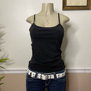 Victoria’s Secret Y2K Vintage Built in Bra Camisole Basic Black Cami Top